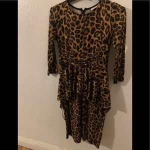 Zadie Bs  Leopard, high low dress.